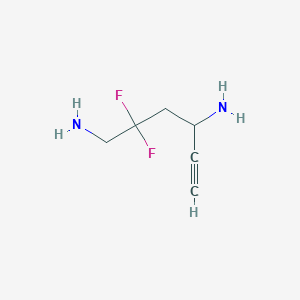 2,2-Difluorohex-5-yne-1,4-diamine