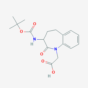2-(3-((tert-Butoxycarbonyl)amino)-2-oxo-2,3,4,5-tetrahydro-1H-benzo[b]azepin-1-yl)acetic acid