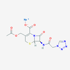 SODIUM (6R-TRANS)-3-(ACETOXYMETHYL)-8-OXO-7-(1H-TETRAZOL-1-YLACETAMIDO)-5-THIA-1-AZABICYCLO[4.2.0]OCT-2-ENE-2-CARBOXYLATE