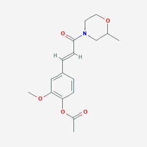 Morpholine, 4-(4-hydroxy-3-methoxycinnamoyl)-2-methyl-, acetate