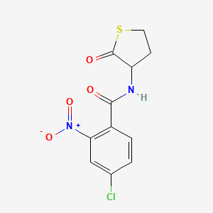 B11024157 4-chloro-2-nitro-N-(2-oxotetrahydrothiophen-3-yl)benzamide CAS No. 5850-48-6