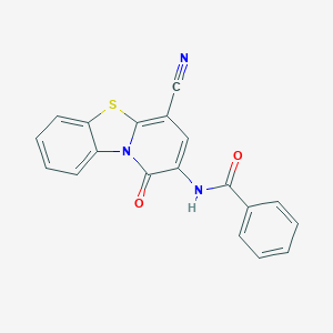 2-Benzamido-4-cyano-1-oxo-1H,5H-pyrido(1,2-a)benzimidazole