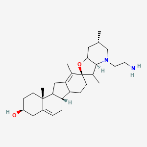 (3S,3'aS,6'S,6aS,9R,11bR)-4'-(2-aminoethyl)-3',6',10,11b-tetramethylspiro[2,3,4,6,6a,6b,7,8,11,11a-decahydro-1H-benzo[a]fluorene-9,2'-3,3a,5,6,7,7a-hexahydrofuro[3,2-b]pyridine]-3-ol