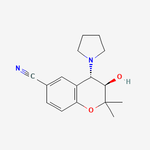 6-Cyano-3,4-dihydro-2,2-dimethyl-trans-4-(1-pyrrolidinyl)-2H-benzo-[b]-pyrano-3-ol