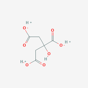 molecular formula C6H8O7<br>C6H8O7<br>CH2COOH-C(OH)COOH-CH2COOH B115230 Citric acid CAS No. 77-92-9