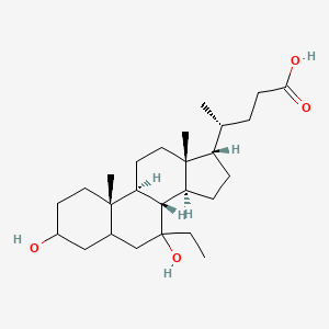 (4R)-4-[(8R,9S,10S,13R,14S,17S)-7-ethyl-3,7-dihydroxy-10,13-dimethyl-1,2,3,4,5,6,8,9,11,12,14,15,16,17-tetradecahydrocyclopenta[a]phenanthren-17-yl]pentanoic acid