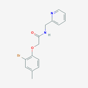 2-(2-bromo-4-methylphenoxy)-N-(pyridin-2-ylmethyl)acetamide