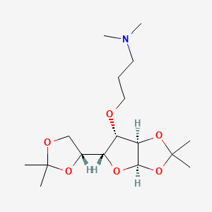 3-[[(3aR,5R,6S,6aR)-5-[(4R)-2,2-dimethyl-1,3-dioxolan-4-yl]-2,2-dimethyl-3a,5,6,6a-tetrahydrofuro[2,3-d][1,3]dioxol-6-yl]oxy]-N,N-dimethylpropan-1-amine