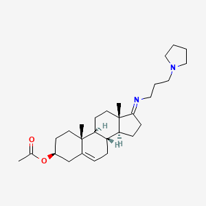 17-[[3-(1-Pyrrolidinyl)propyl]imino]androst-5-en-3beta-ol acetate