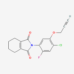 1H-Isoindole-1,3(2H)-dione, 2-(4-chloro-2-fluoro-5-(2-propynyloxy)phenyl)-4,5,6,7-tetrahydro-