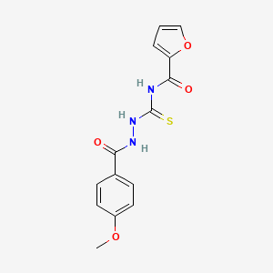 N~2~-{[2-(4-METHOXYBENZOYL)HYDRAZINO]CARBOTHIOYL}-2-FURAMIDE