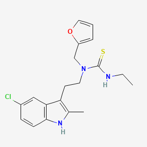 1-[2-(5-chloro-2-methyl-1H-indol-3-yl)ethyl]-3-ethyl-1-(2-furanylmethyl)thiourea