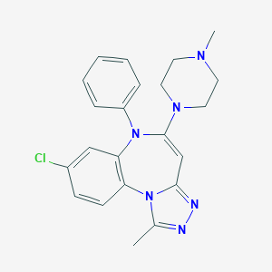 8-chloro-1-methyl-5-(4-methylpiperazin-1-yl)-6-phenyl-[1,2,4]triazolo[4,3-a][1,5]benzodiazepine