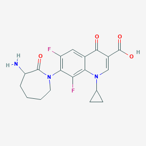 7-(3-Amino-2-Oxoazepan-1-yl-1-Cyclopropyl-6,8-Difluoro-4-Oxoquinoline-3-Carboxylic Acid