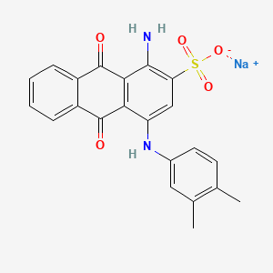 B12758360 2-Anthracenesulfonic acid, 1-amino-4-((3,4-dimethylphenyl)amino)-9,10-dihydro-9,10-dioxo-, monosodium salt CAS No. 71550-18-0