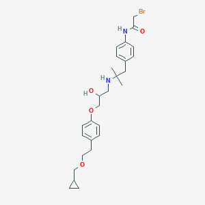 2-bromo-N-[4-[2-[[3-[4-[2-(cyclopropylmethoxy)ethyl]phenoxy]-2-hydroxypropyl]amino]-2-methylpropyl]phenyl]acetamide