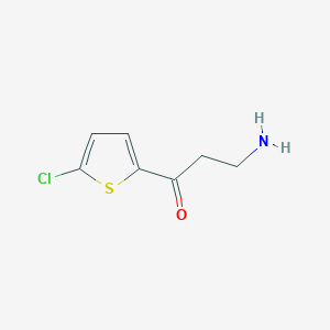 B13195309 3-Amino-1-(5-chlorothiophen-2-yl)propan-1-one CAS No. 856978-85-3