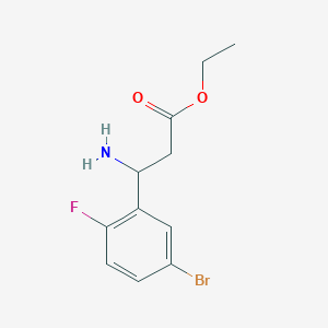 Ethyl 3-amino-3-(5-bromo-2-fluorophenyl)propanoate