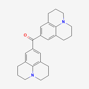 B13761388 Bis(2,3,6,7-tetrahydro-1H,5H-benzo(ij)quinolizin-9-yl)methanone CAS No. 26050-81-7