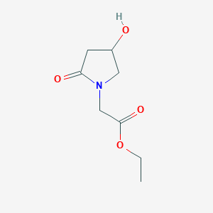 B144351 Ethyl 2-(4-hydroxy-2-oxopyrrolidin-1-yl)acetate CAS No. 62613-81-4