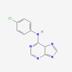 B14726157 N-(4-chlorophenyl)-5H-purin-6-amine CAS No. 5450-44-2