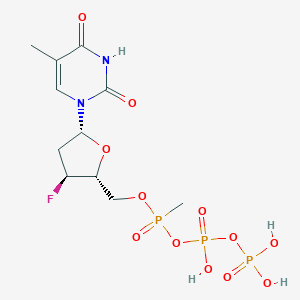 [[(2R,3S,5R)-3-fluoro-5-(5-methyl-2,4-dioxopyrimidin-1-yl)oxolan-2-yl]methoxy-methylphosphoryl] phosphono hydrogen phosphate