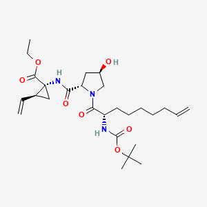 (1R,2S)-Ethyl 1-((2S,4R)-1-((S)-2-((tert-butoxycarbonyl)amino)non-8-enoyl)-4-hydroxypyrrolidine-2-carboxamido)-2-vinylcyclopropanecarboxylate