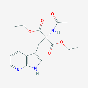 diethyl 2-acetamido-2-(1H-pyrrolo[2,3-b]pyridin-3-ylmethyl)propanedioate