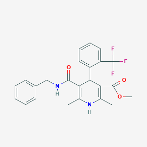 Methyl 1,4-Dihydro-2,6-dimethyl-4-(2'-trifluoromethyl)phenyl-pyridine-5-carboxylate-3-phenylmethyl Carboxamide
