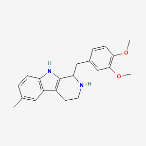 1-[(3,4-dimethoxyphenyl)methyl]-6-methyl-2,3,4,9-tetrahydro-1H-pyrido[3,4-b]indole;hydrochloride