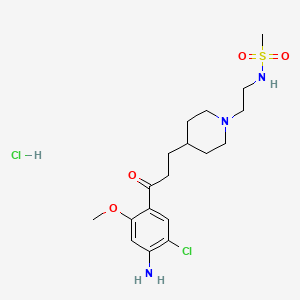N-[2-[4-[3-(4-amino-5-chloro-2-methoxyphenyl)-3-oxopropyl]piperidin-1-yl]ethyl]methanesulfonamide;hydrochloride