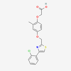 2-[4-[[4-(2-chlorophenyl)-1,3-thiazol-2-yl]methoxy]-2-methylphenoxy]acetic acid