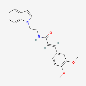 (E)-3-(3,4-dimethoxyphenyl)-N-(2-(2-methyl-1H-indol-1-yl)ethyl)acrylamide