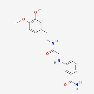 3-[[2-[[2-(3,4-Dimethoxyphenyl)ethyl]amino]-2-oxoethyl]amino]benzamide