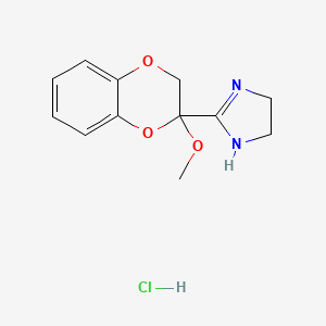 2-(3-methoxy-2H-1,4-benzodioxin-3-yl)-4,5-dihydro-1H-imidazole;hydrochloride