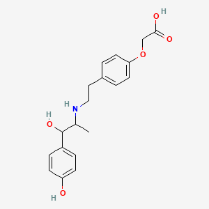 2-[4-[2-[[1-hydroxy-1-(4-hydroxyphenyl)propan-2-yl]amino]ethyl]phenoxy]acetic acid