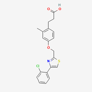 3-[4-[[4-(2-chlorophenyl)-1,3-thiazol-2-yl]methoxy]-2-methylphenyl]propanoic acid