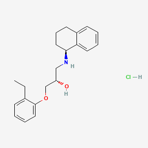 (2S)-1-(2-ethylphenoxy)-3-[[(1S)-1,2,3,4-tetrahydronaphthalen-1-yl]amino]propan-2-ol;hydrochloride