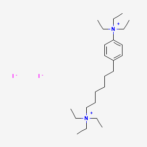 triethyl-[4-[6-(triethylazaniumyl)hexyl]phenyl]azanium;diiodide