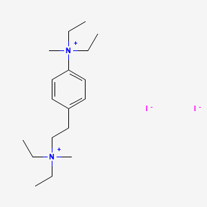 [4-[2-[diethyl(methyl)azaniumyl]ethyl]phenyl]-diethyl-methylazanium;diiodide