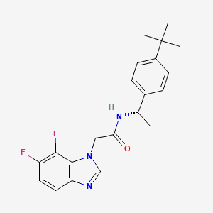 N-[(1S)-1-(4-tert-butylphenyl)ethyl]-2-(6,7-difluorobenzimidazol-1-yl)acetamide