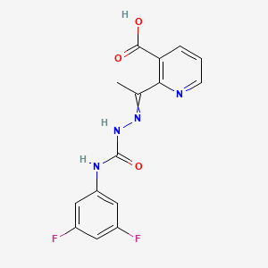 2-[N-[(3,5-difluorophenyl)carbamoylamino]-C-methylcarbonimidoyl]pyridine-3-carboxylic acid