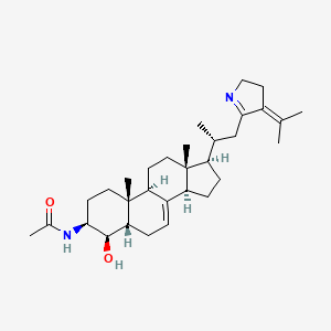 N-[(3S,4R,5S,9R,10R,13R,14R,17R)-4-hydroxy-10,13-dimethyl-17-[(2R)-1-(4-propan-2-ylidene-2,3-dihydropyrrol-5-yl)propan-2-yl]-2,3,4,5,6,9,11,12,14,15,16,17-dodecahydro-1H-cyclopenta[a]phenanthren-3-yl]acetamide