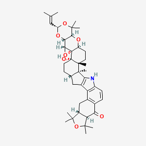 (1S,9R,13R,19S,22S,23S,25R,26R,28S,31S,33S,36R)-22-Hydroxy-1,10,10,12,12,30,30,36-octamethyl-28-(2-methylprop-1-enyl)-11,24,27,29,32-pentaoxa-3-azadecacyclo[17.17.0.02,17.04,16.07,15.09,13.022,36.023,25.023,33.026,31]hexatriaconta-2(17),4(16),5,7(15)-tetraen-8-one