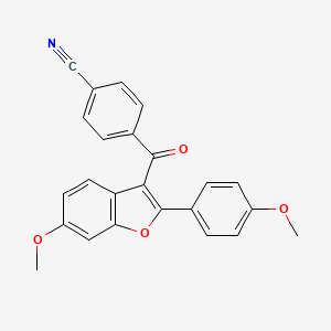 4-(6-Methoxy-2-(4-methoxyphenyl)benzofuran-3-carbonyl)benzonitrile