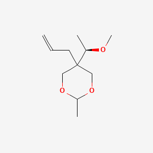 m-DIOXANE, 5-ALLYL-5-(1-METHOXYETHYL)-2-METHYL-, (E)-