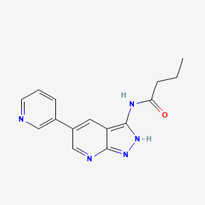 N-(5-Pyridin-3-yl-1H-pyrazolo[3,4-b]pyridin-3-yl)butyramide