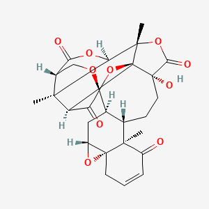 (1R,2R,4R,6S,11R,12S,15R,18S,19R,20S,21S,23R,26S)-15-hydroxy-11,18,21-trimethyl-5,17,24,28,29-pentaoxanonacyclo[17.9.1.11,20.02,12.04,6.06,11.015,19.018,23.021,26]triacont-8-ene-10,16,25,30-tetrone