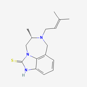 (11S)-11-methyl-10-(3-methylbut-2-enyl)-1,3,10-triazatricyclo[6.4.1.04,13]trideca-4,6,8(13)-triene-2-thione