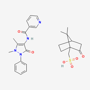 N-(1,5-dimethyl-3-oxo-2-phenyl-2,3-dihydro-1H-pyrazol-4-yl)nicotinamide (7,7-dimethyl-2-oxobicyclo[2.2.1]heptan-1-yl)methanesulfonate